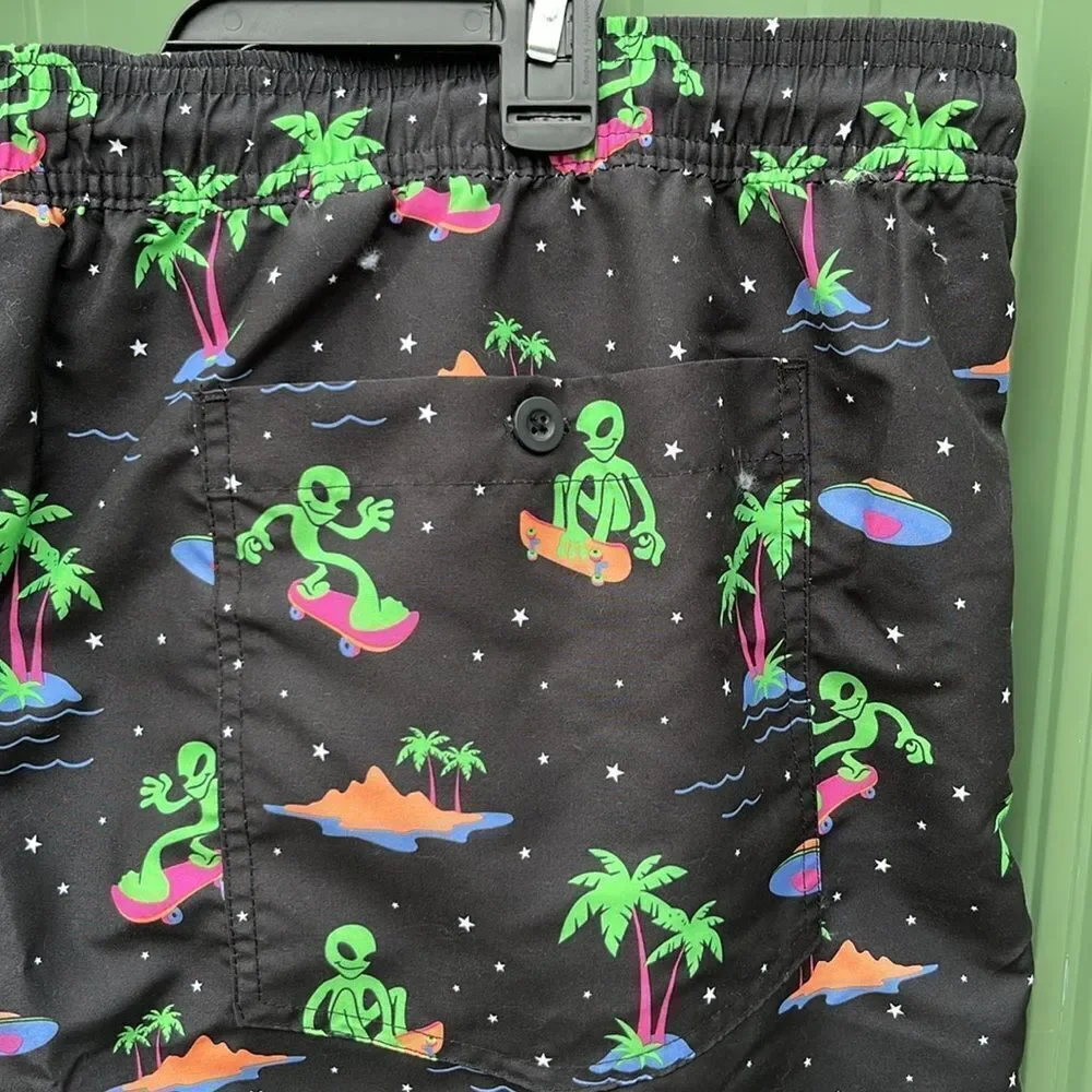 Men's Elastic Waist Swim Trunks Shorts 6